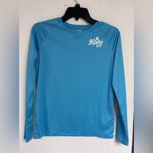 Hurley girls, UPF  50 long sleeve shirt,  Blue color swim shirt sz 14/16